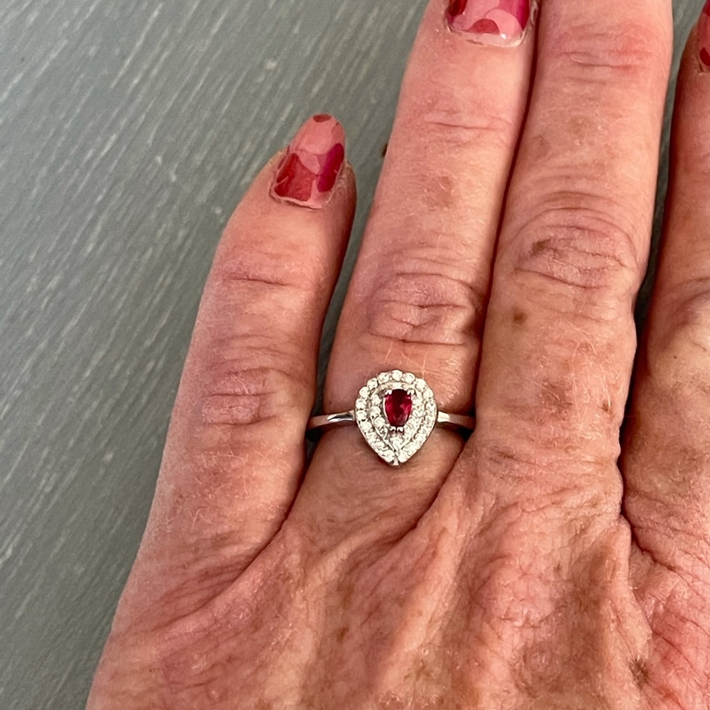 Ruby Sterling Silver Ring - image 6